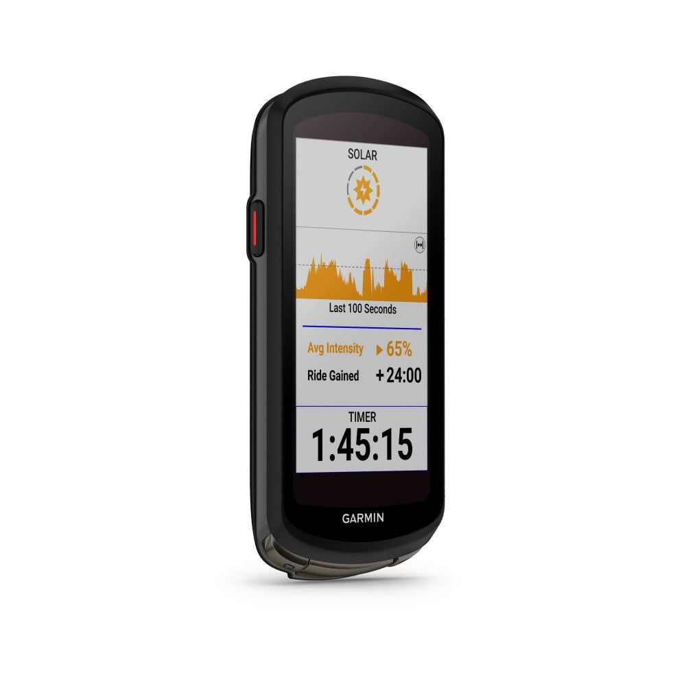 Garmin Edge 1040 Solar GPS Fahrradcomputer, inkl. Aero Lenkerhalterung