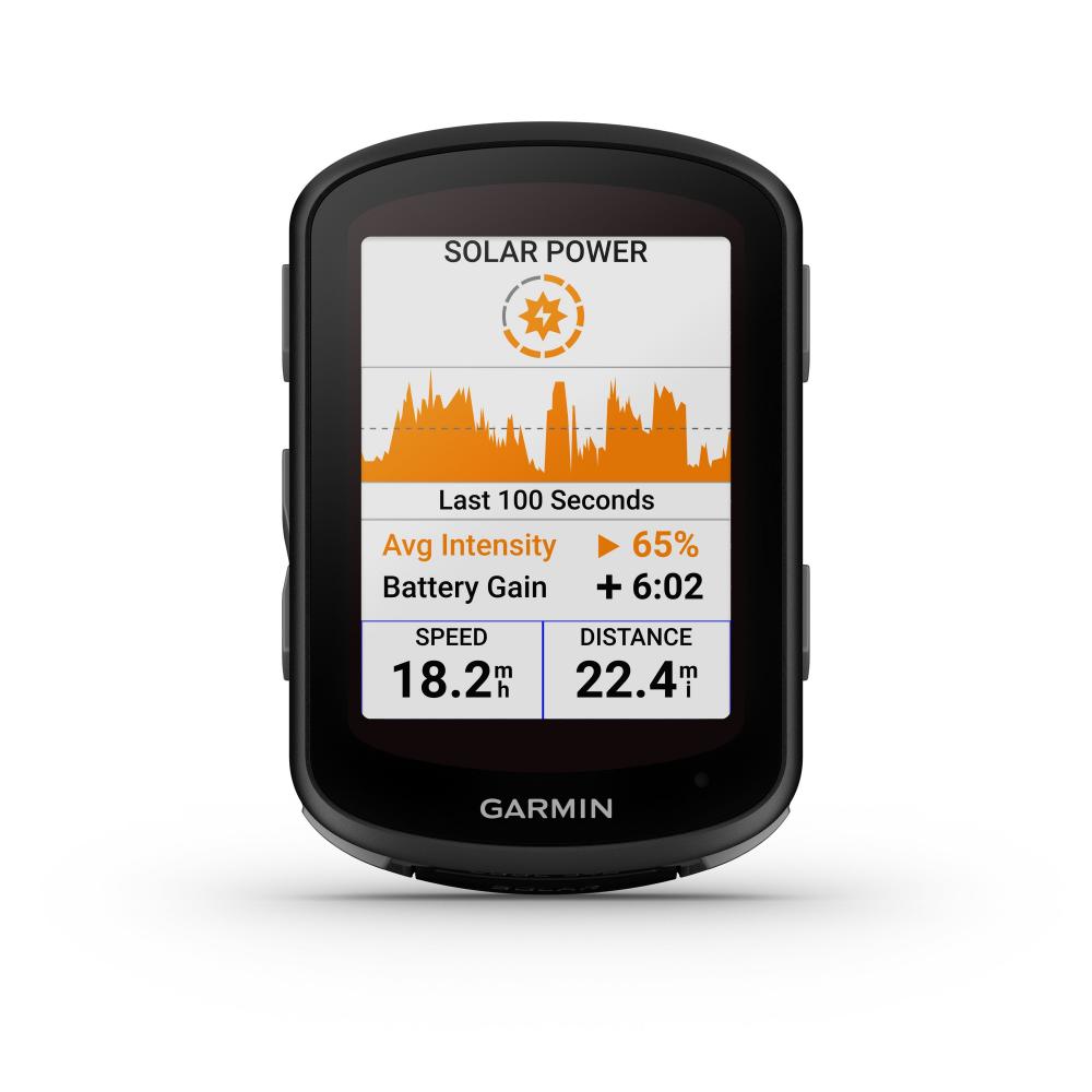 Garmin Edge 540 Solar GPS Fahrradcomputer, inkl. Aero Lenkerhalterung
