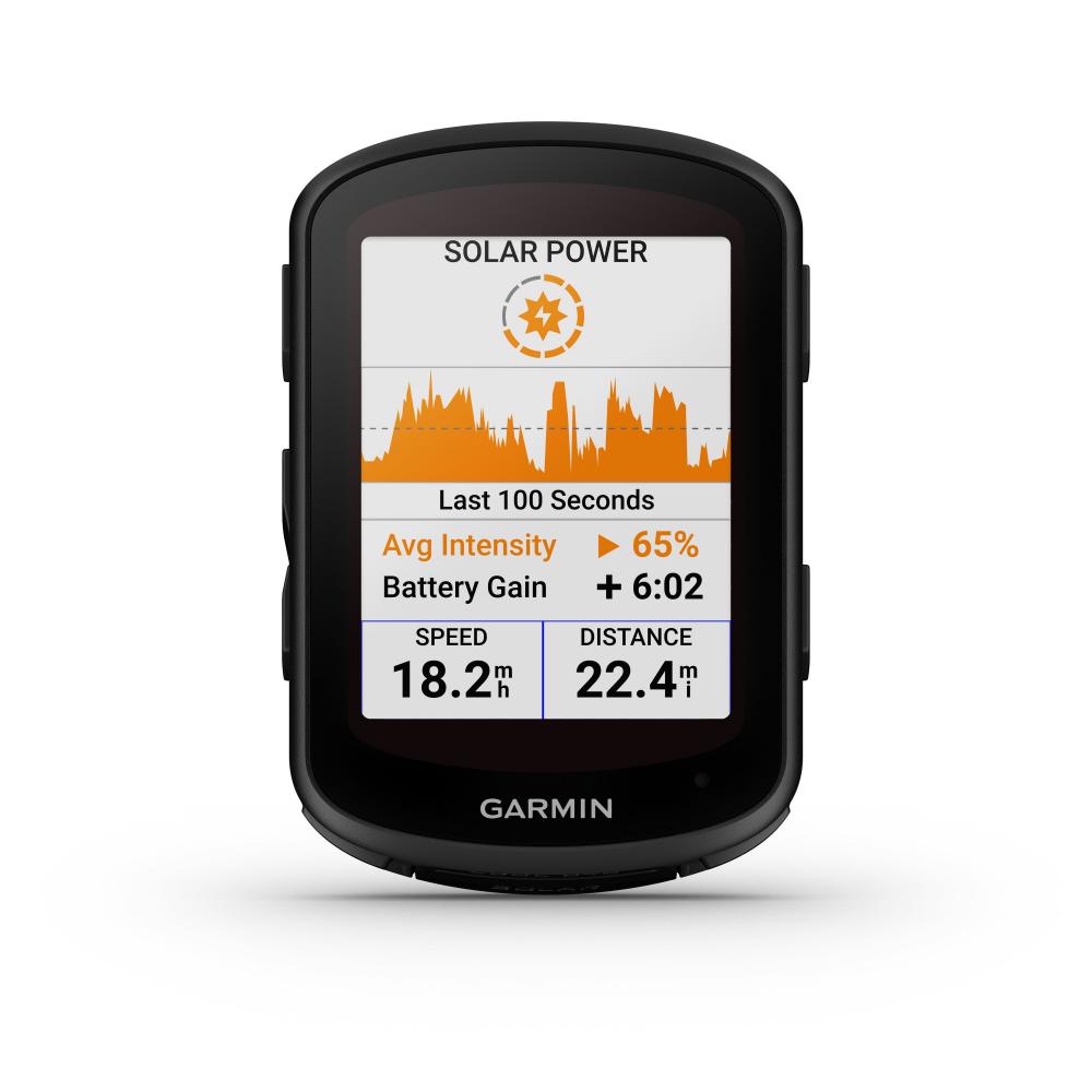 Garmin Edge 840 Solar GPS Fahrradcomputer, inkl. Aero Lenkerhalterung