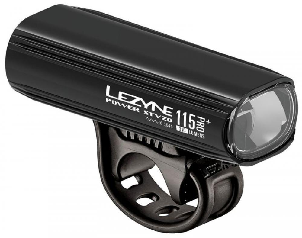 Lezyne Power Pro 115+ StVZO Frontlicht 115 Lux mattschwarz - 3 Modi, IPX7, 27h Laufzeit, CNC-Alu, Osram LED, Micro-USB
