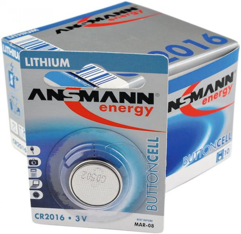 Knopfzelle Panasonic CR2016 Lithium Knopfzelle, 3V, Größe 10 - langlebige Energie für Kleingeräte