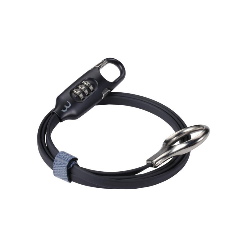 BBB LoopSafe BBL-55 Zahlenschloss, Spiralkabel 1200 mm, Stahl doppelt verdrahtet, 3-stellige Kombi, kompakt, mit Klettband, ideal für unterwegs