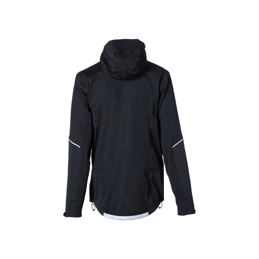 BBB Regenjacke DeltaShield BBW-268 schwarz M - leichte, wind- & wasserdichte Aquatec 10.000 Fahrradjacke mit helmtauglicher Kapuze, versiegelten Nähten & Reflexzonen