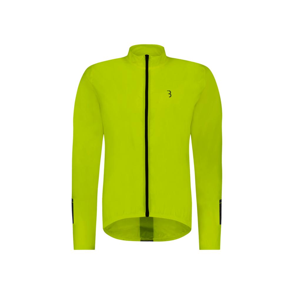 BBB Cycling BaseShield BBW-148 Fahrradjacke neon gelb Größe M - ultraleichte, winddichte und wasserabweisende Jacke mit durchgehendem YKK-Reißverschluss