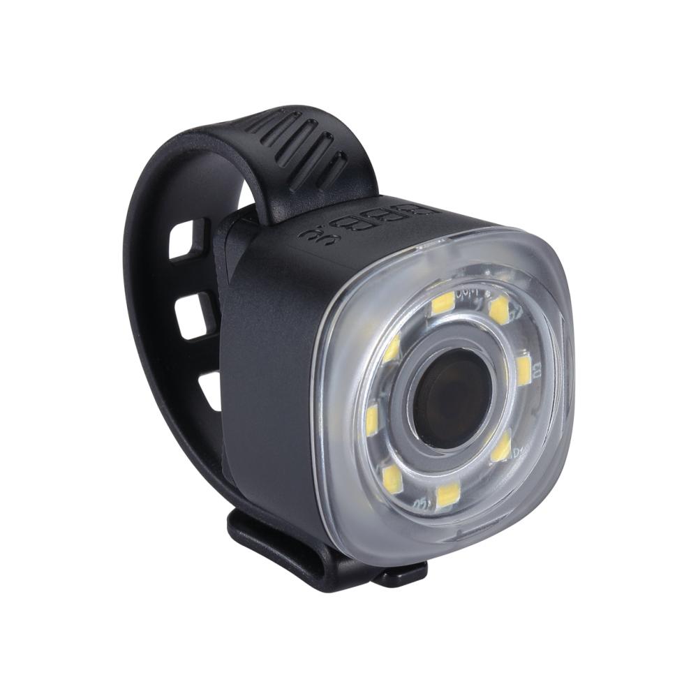 BBB Spirit Front Mini LED Fahrradlampe BLS-225, 30 Lumen, 9 Modi, USB wiederaufladbar, wasserdicht, schwarz, einfache Montage, ideal für Stadt und Freizeit