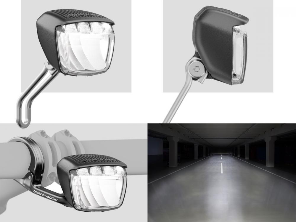 Busch & Müller Dynamo-Scheinwerfer BRIQ-S N schwarz Schalter 60 lux Werkstatt 6 Stück