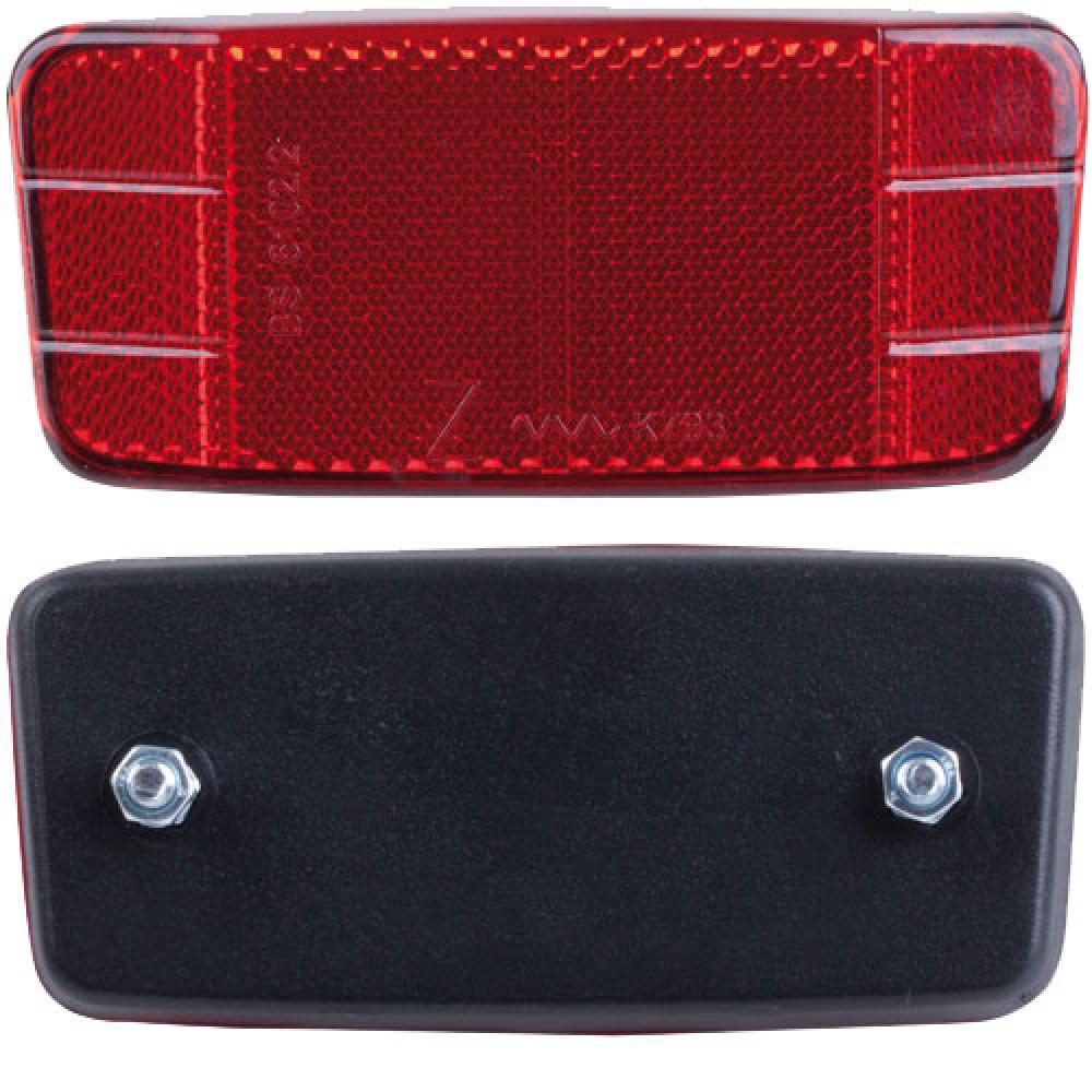 Messingschlager Rückstrahler 113x50 für Gepäckträger mit 2 Schrauben