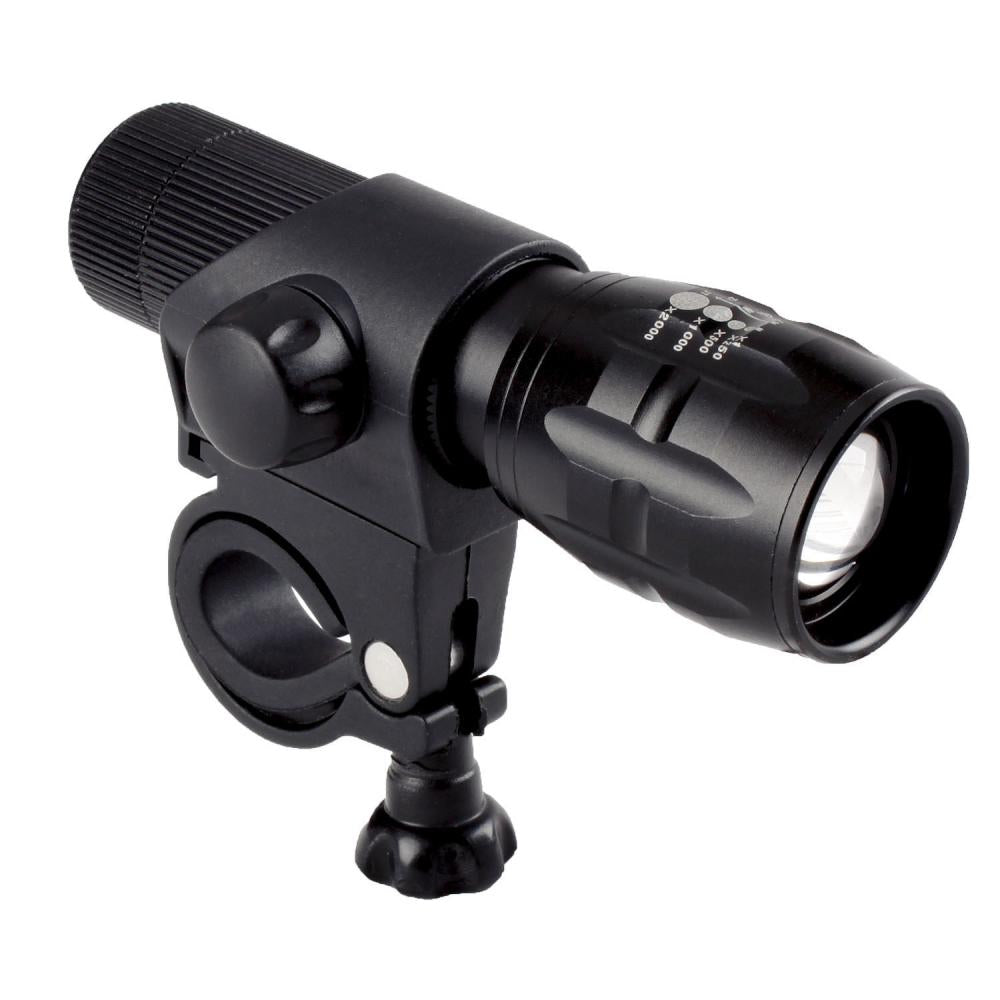 M-Wave Apollon A 1.3 Batterie-Frontlicht 3 W CREE-LED Zoomfunktion Clip-On Halterung inklusive AAA-Batterien
