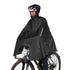 TATONKA Bike Poncho black Größe S - wasserdichter Fahrrad-Poncho aus recyceltem Polyester mit Sichtfenster, Reflektoren & Packbeutel