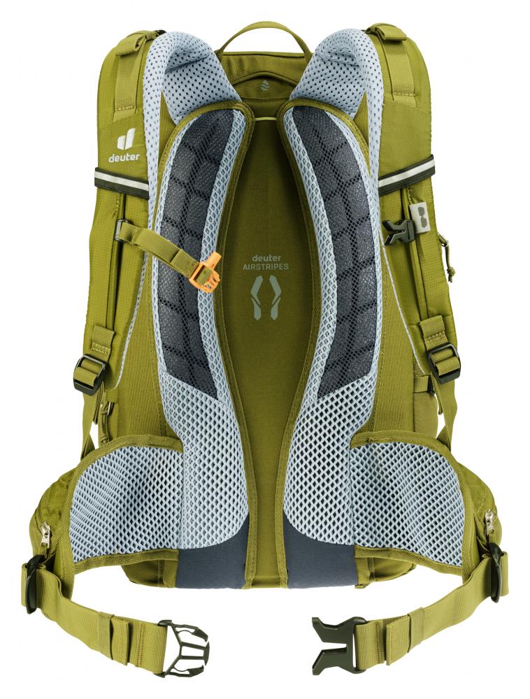 Deuter Trans Alpine 24 Rucksack 24 Liter sprout-cactus - Mehrtages-Bike-Rucksack mit Airstripes Rücken, Helmhalter, Pumpenfach, Regenhülle, recycelten Materialien