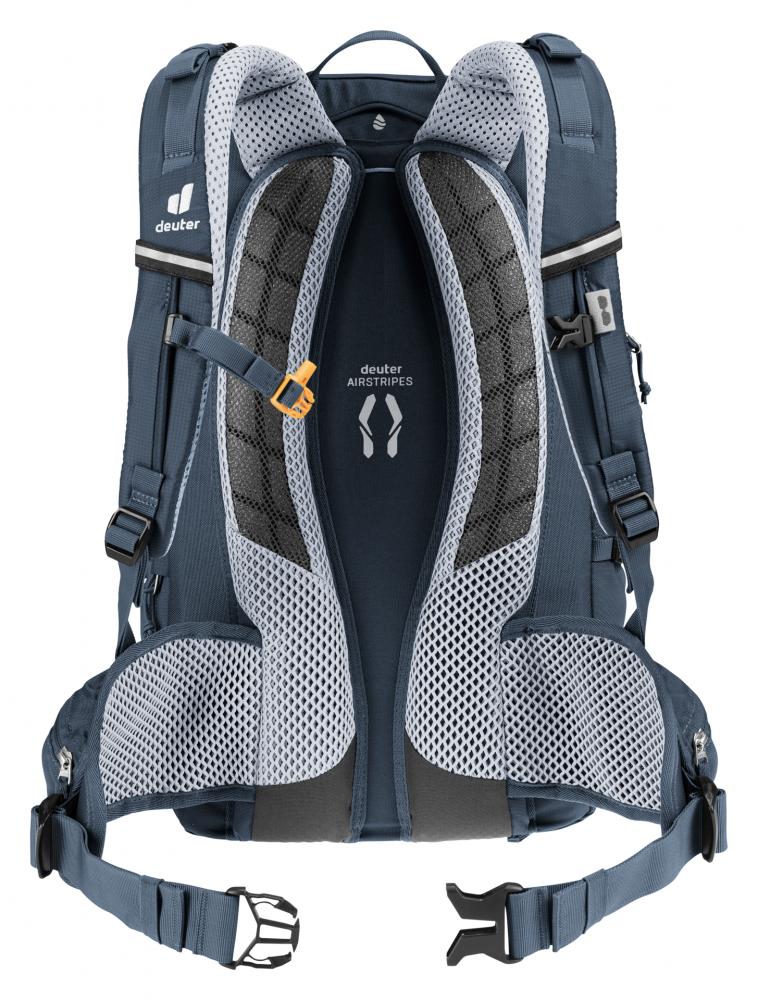 Deuter Trans Alpine 24 Rucksack 24 Liter atlantic-ink - Mehrtages-Bike-Rucksack mit Airstripes Rücken, Helmhalter, Pumpenfach, Regenhülle, recycelten Materialien