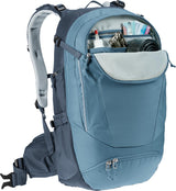 Deuter Trans Alpine 24 Rucksack 24 Liter atlantic-ink - Mehrtages-Bike-Rucksack mit Airstripes Rücken, Helmhalter, Pumpenfach, Regenhülle, recycelten Materialien