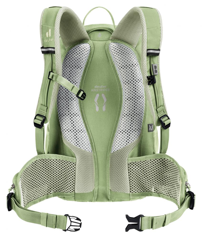 Deuter Superbike 16 SL Fahrradrucksack 16 Liter grove-mineral - Damen-Bike-Rucksack mit Airstripes Rücken, Regenhülle, Windshield & Sitzmatte