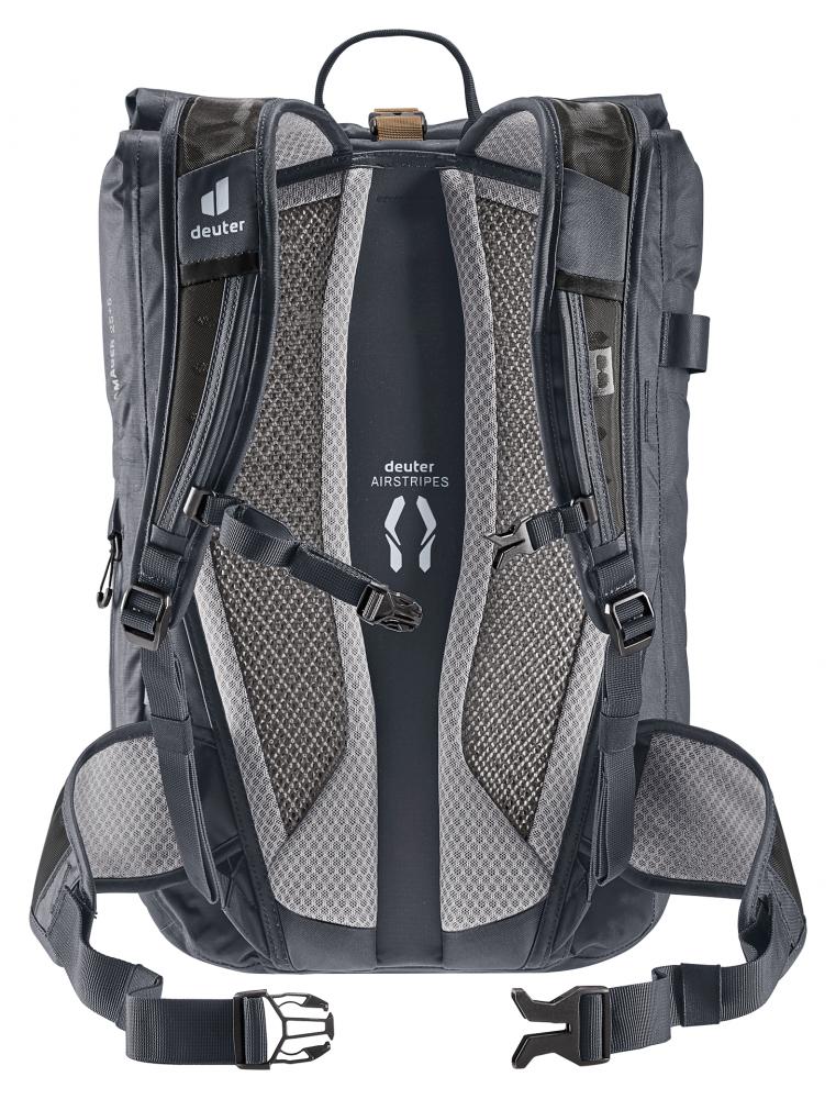 Deuter Amager 25+5 graphite - Fahrradrucksack mit 25+5 Liter Volumen, erweiterbar, wasserdichtes Material, ergonomisches Tragesystem, reflektierende Details, Helmhalterung
