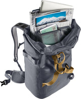 Deuter Amager 25+5 graphite - Fahrradrucksack mit 25+5 Liter Volumen, erweiterbar, wasserdichtes Material, ergonomisches Tragesystem, reflektierende Details, Helmhalterung