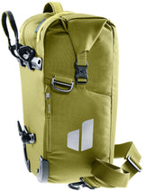 Deuter Valbona 20+5 Gepäckträgertasche 25 Liter cactus - wasserdichte Roll-Top Gepäckträgertasche mit BagFix Halterung, Regenhülle, seitlichen RV-Taschen