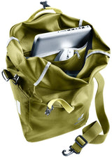 Deuter Valbona 20+5 Gepäckträgertasche 25 Liter cactus - wasserdichte Roll-Top Gepäckträgertasche mit BagFix Halterung, Regenhülle, seitlichen RV-Taschen