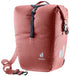 Deuter Valbona 20+5 Gepäckträgertasche 25 Liter redwood - wasserdichte Roll-Top Gepäckträgertasche mit BagFix Halterung, Regenhülle, seitlichen RV-Taschen