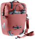 Deuter Valbona 20+5 Gepäckträgertasche 25 Liter redwood - wasserdichte Roll-Top Gepäckträgertasche mit BagFix Halterung, Regenhülle, seitlichen RV-Taschen