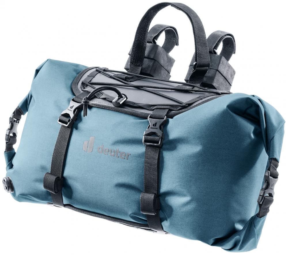 Deuter Cabezon HB 14 Fahrradtasche 14 Liter atlantic-black - 600 g, Maße 20x45x23 cm, Zuladungsempfehlung 2-5 kg, wasserdichte Lenkertasche für Bikepacking und Touren