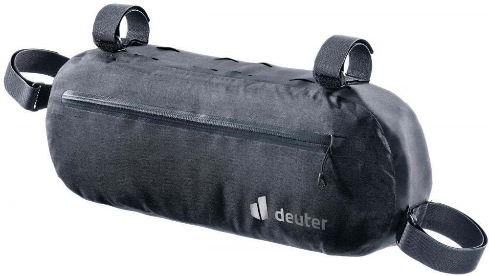 Deuter Cabezon FB 4 Fahrradtasche 4 Liter black - 145 g leicht, Maße 15x8x40 cm, Zuladungsempfehlung 1-3 kg, robuste Rahmentasche für Bikepacking und Touren