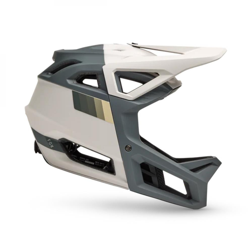 Fox Proframe RS Sol Full-Face MTB-Helm Vintage White Gr.L (59-63cm) - MIPS Integra Split, BOA, Fidlock, GoPro-Mount