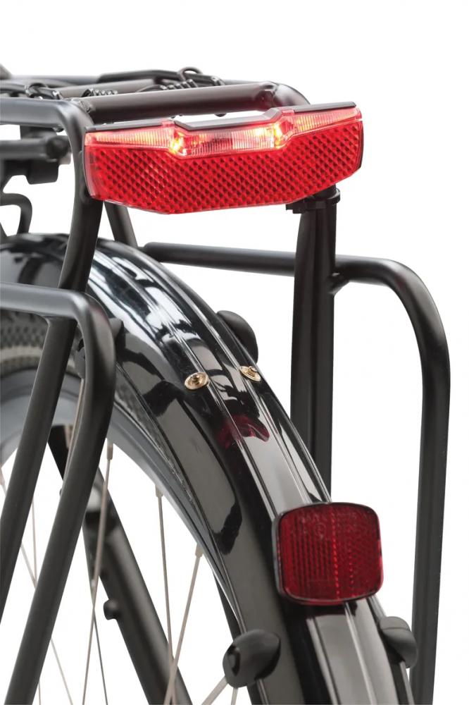 AXA Blueline 80 E-Bike Rücklicht 6-12V - StVZO zugelassen mit Standlicht & LED-Lichtstreifen für Gepäckträgermontage - LED-Gepäckträgerrücklicht