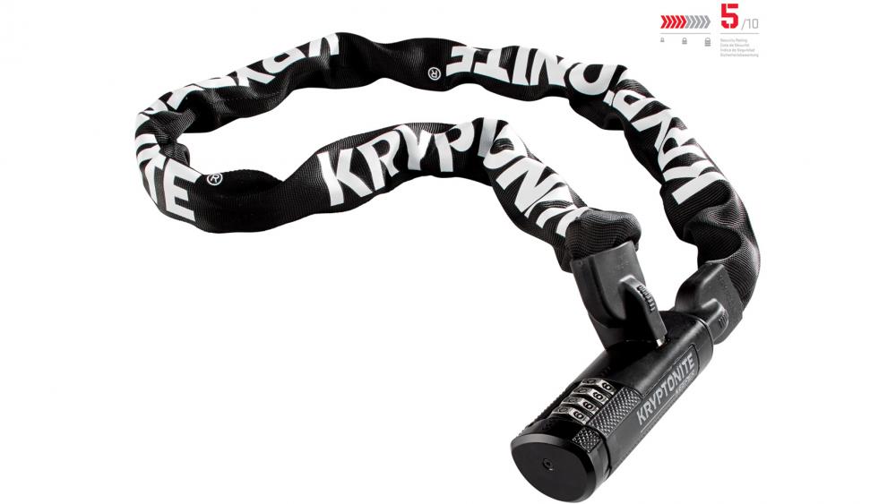Kryptonite Keeper 712 Combo I.C. Kettenschloss 120 cm  Zahlenkombination, Schwarz, robust & flexibel