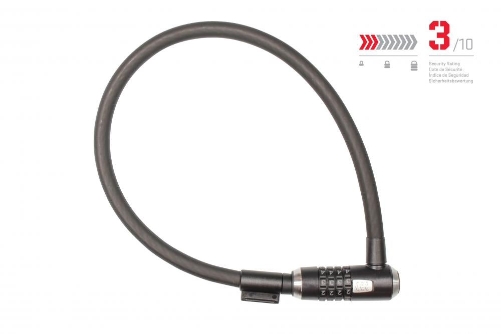 Kryptonite KryptoFlex 1565 Combo Kabelschloss, 15mm x 65cm, schwarz, 4-stellige Zahlenkombination, flexibles Stahlkabel, ideal für kurze Stopps in ländlichen Gebieten