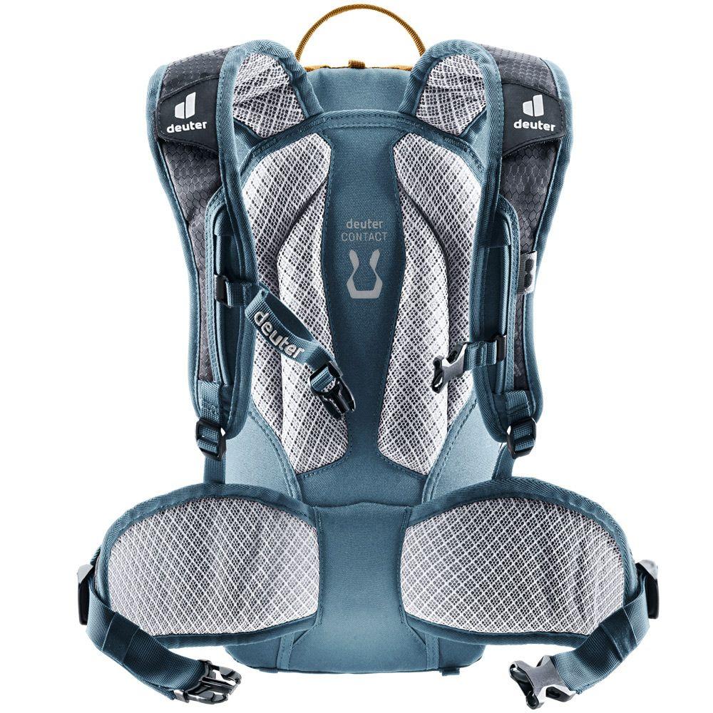 Deuter Attack 8 JR Protektor-Fahrradrucksack 8 Liter cinnamon-atlantic - Rückenprotektor, Helmhalter, Regenhülle, Trinksystemvorbereitung