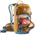 Deuter Attack 8 JR Protektor-Fahrradrucksack 8 Liter cinnamon-atlantic - Rückenprotektor, Helmhalter, Regenhülle, Trinksystemvorbereitung