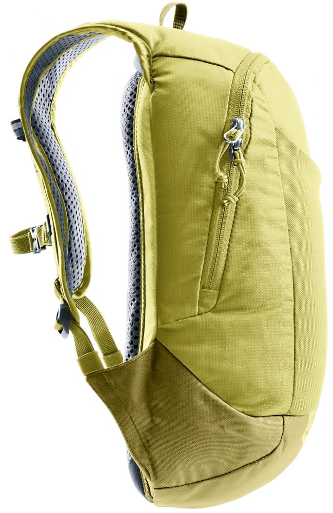 Deuter Junior Bike Kinderfahrradrucksack 8 Liter sprout-linden - leichter Bike-Rucksack mit Airstripes Rücken, Trinksystemvorbereitung, recyceltes Material