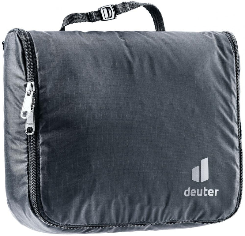 Deuter Wash Center Lite I Kulturbeutel black - leichter Reise-Waschbeutel, ohne PFAS, kompakt, mit Aufhängehaken und Fächern für perfekte Organisation