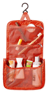 Deuter Wash Center Lite II Kulturbeutel papaya-redwood - ultraleichter Reise-Waschbeutel, ohne PFAS, kompakt, mit Aufhängehaken, Netzfächern und cleverer Organisation für unterwegs