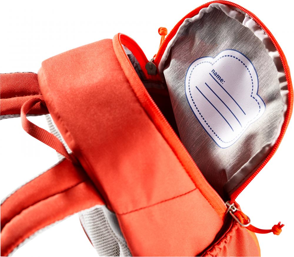 Deuter Pico Kinderrucksack 5 Liter papaya-lava - 200 g, Maße 28x19x12 cm, Rückenlänge 20-23 cm, für Kinder mit 92-98 cm Körpergröße