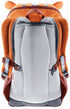 Kikki Kinderrucksack Farbe mandarine-redwood Gewicht 310 g Volumen 8 Liter Maße 35 / 20 / 17 (H x B x T) cm Rückenlänge 24 - 30 cm Körpergröße 98 - 130 cm