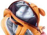 Kikki Kinderrucksack Farbe mandarine-redwood Gewicht 310 g Volumen 8 Liter Maße 35 / 20 / 17 (H x B x T) cm Rückenlänge 24 - 30 cm Körpergröße 98 - 130 cm