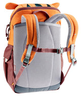 Kikki Kinderrucksack Farbe mandarine-redwood Gewicht 310 g Volumen 8 Liter Maße 35 / 20 / 17 (H x B x T) cm Rückenlänge 24 - 30 cm Körpergröße 98 - 130 cm