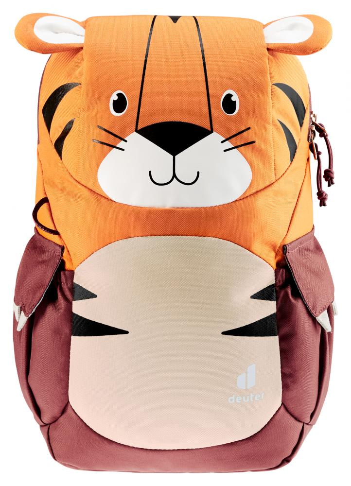 Deuter Kikki Kinderrucksack 8 Liter mandarine-redwood - 310 g, Maße 35x20x17 cm, Rückenlänge 24-30 cm, für Kinder mit 98-130 cm Körpergröße