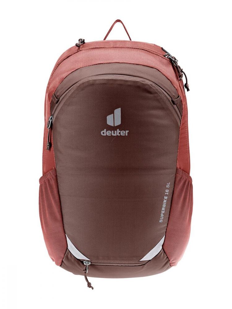 Deuter Superbike 16 SL Fahrradrucksack 16 Liter raisin-caspia - Damen-Bike-Rucksack mit Airstripes Rücken, Regenhülle, Windshield & Sitzmatte