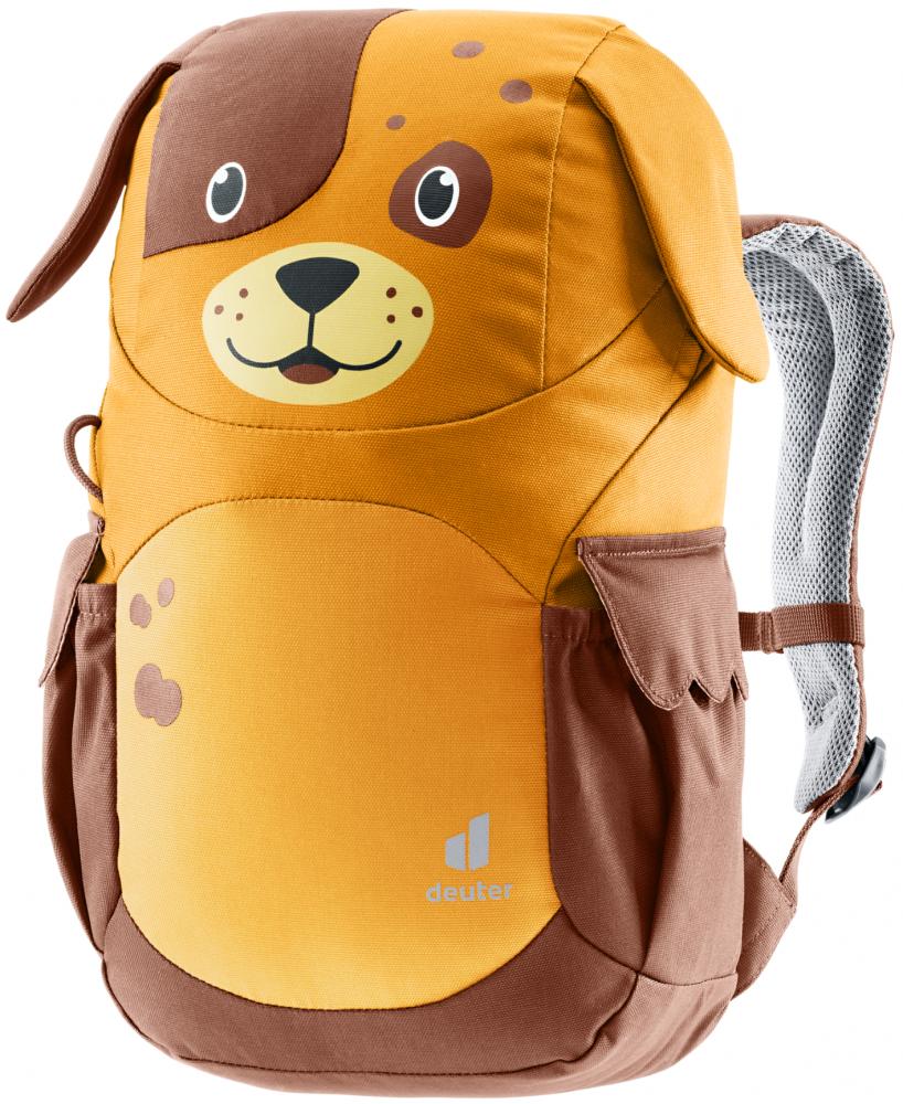 Deuter Kikki Kinderrucksack 8 Liter maple-umbra - 310 g, Maße 35x20x17 cm, Rückenlänge 24-30 cm, für Kinder mit 98-130 cm Körpergröße