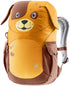 Deuter Kikki Kinderrucksack 8 Liter maple-umbra - 310 g, Maße 35x20x17 cm, Rückenlänge 24-30 cm, für Kinder mit 98-130 cm Körpergröße