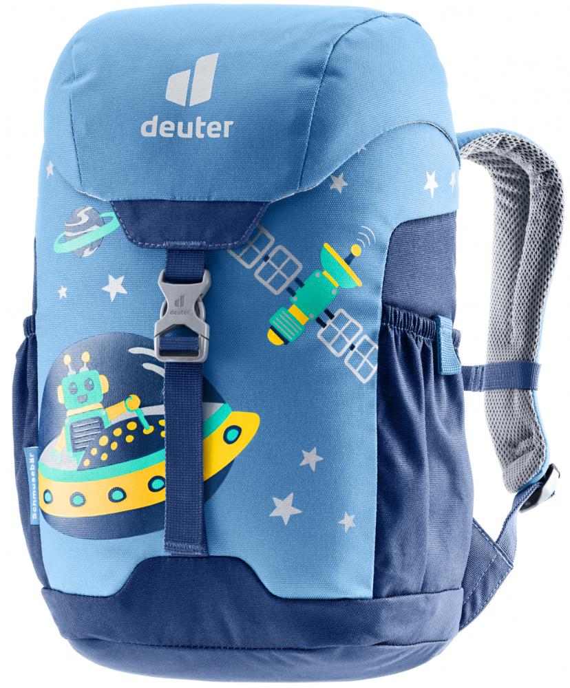 Deuter Schmusebär Kinderrucksack 8 Liter wave-nightblue - 290 g, Maße 33x21x15 cm, Rückenlänge 24-30 cm, für Kinder mit 98-130 cm Körpergröße