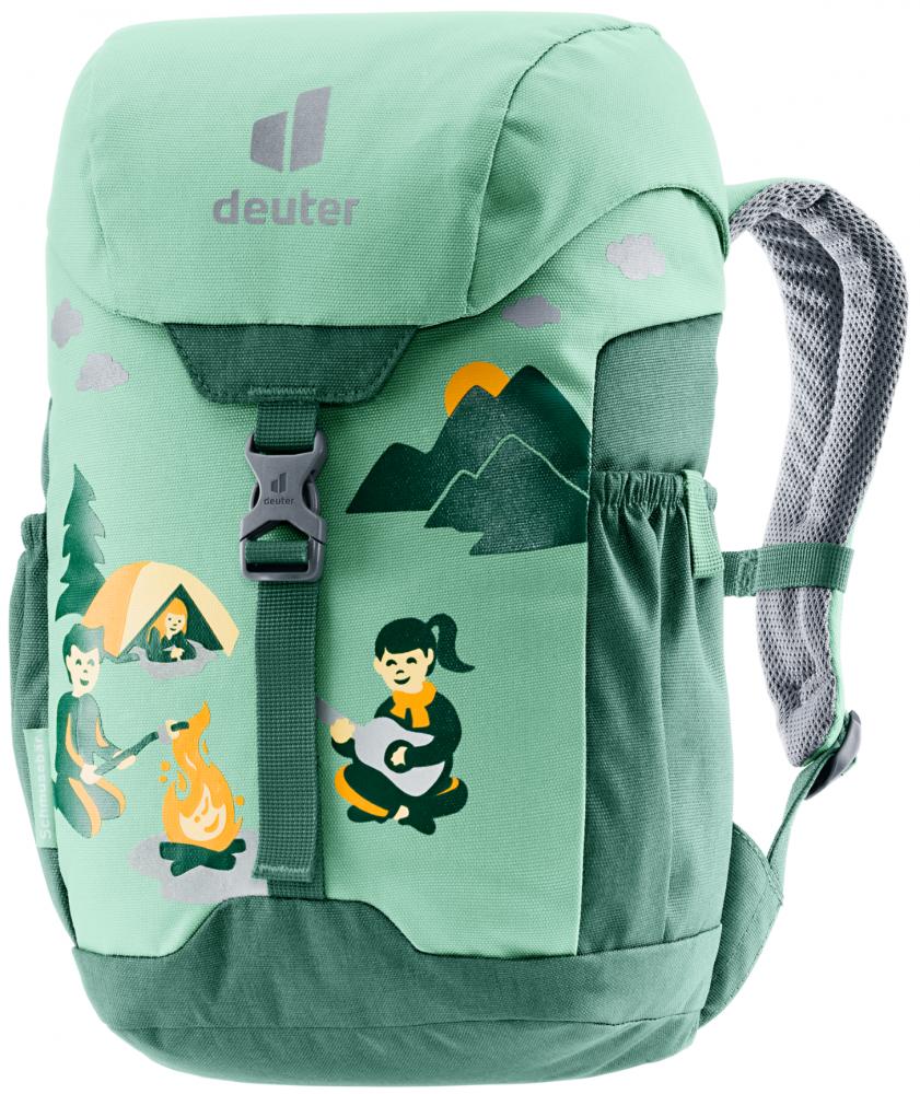 Deuter Schmusebär Kinderrucksack 8 Liter spearmint-seagreen - 290 g, Maße 33x21x15 cm, Rückenlänge 24-30 cm, für Kinder mit 98-130 cm Körpergröße