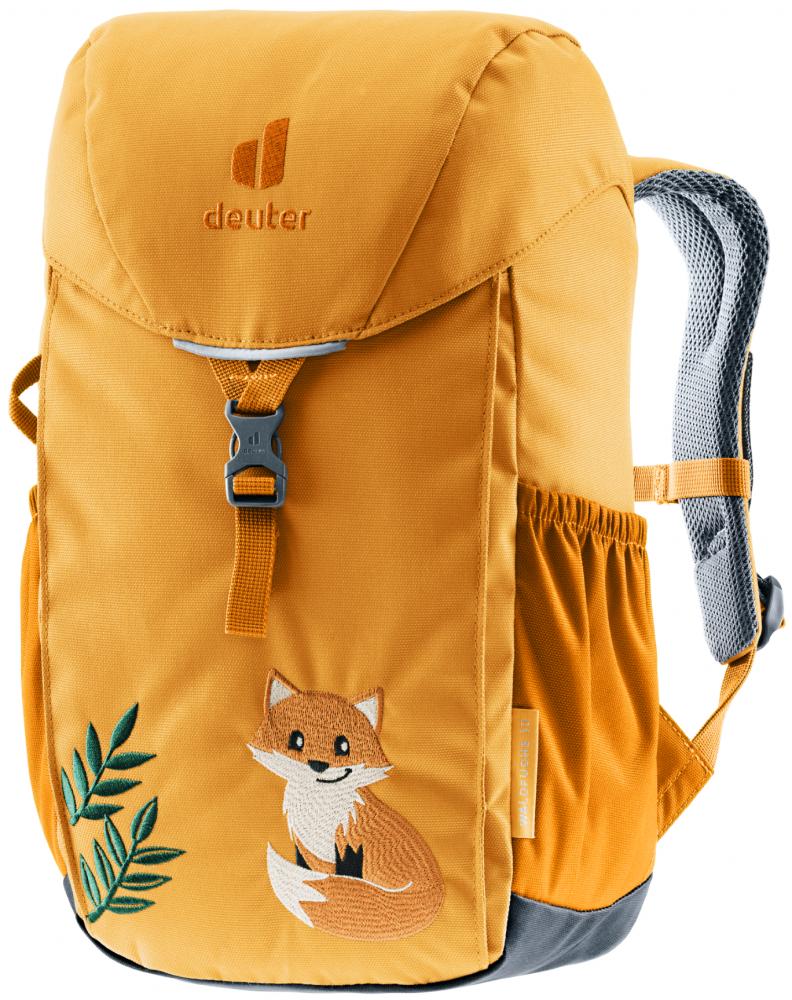 Deuter Waldfuchs 10 Kinderrucksack 10 Liter amber-maple - 370 g, Maße 35x21x14 cm, Rückenlänge 24-30 cm, empfohlen für 98-130 cm Körpergröße, Zuladung 1-3 kg