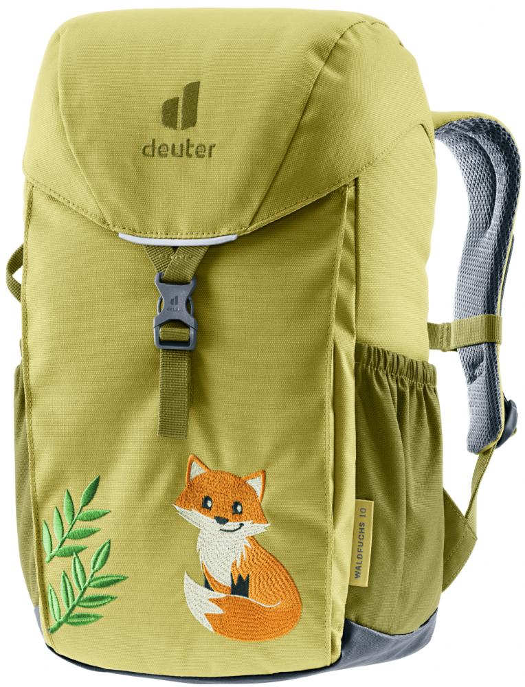 Deuter Waldfuchs 10 Kinderrucksack 10 Liter linden-cactus - 370 g, Maße 35x21x14 cm, Rückenlänge 24-30 cm, empfohlen für 98-130 cm Körpergröße, Zuladung 1-3 kg