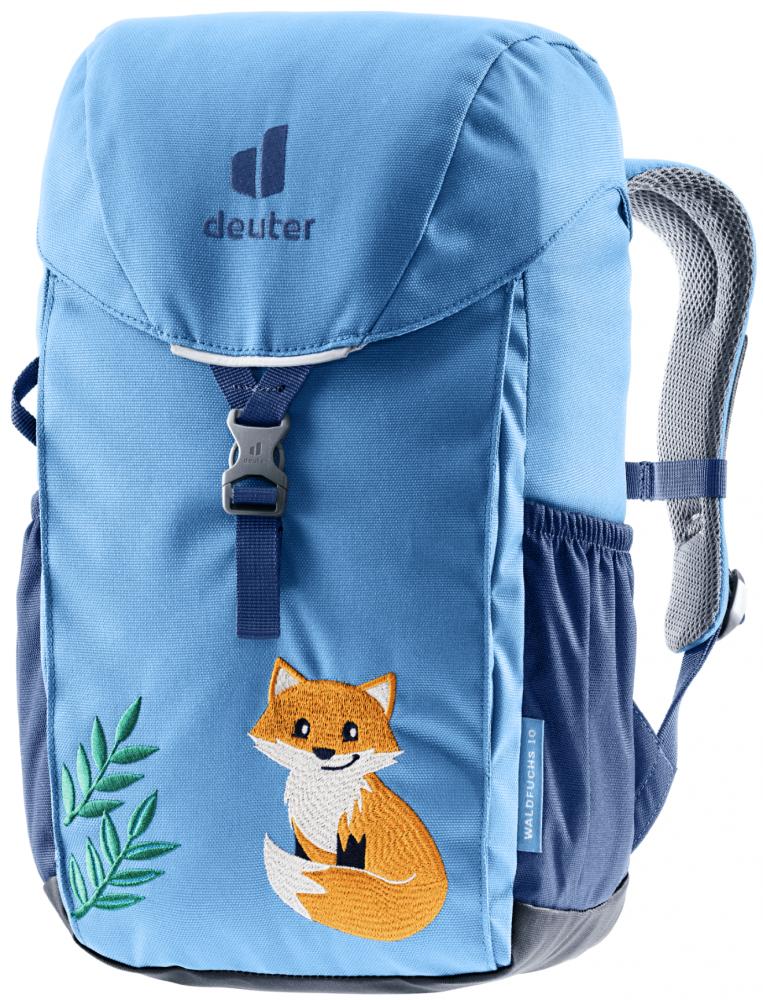 Deuter Waldfuchs 10 Kinderrucksack 10 Liter wave-nightblue - 370 g, Maße 35x21x14 cm, Rückenlänge 24-30 cm, empfohlen für 98-130 cm Körpergröße, Zuladung 1-3 kg