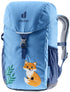 Deuter Waldfuchs 10 Kinderrucksack 10 Liter wave-nightblue - 370 g, Maße 35x21x14 cm, Rückenlänge 24-30 cm, empfohlen für 98-130 cm Körpergröße, Zuladung 1-3 kg
