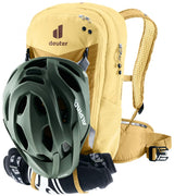 Deuter Compact 8 JR savanna-dune - Kinder-Fahrradrucksack 8 Liter, Airstripes-Rückensystem, ergonomische Schulterträger, verstellbarer Brustgurt, integrierte Regenhülle