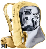 Deuter Compact 8 JR savanna-dune - Kinder-Fahrradrucksack 8 Liter, Airstripes-Rückensystem, ergonomische Schulterträger, verstellbarer Brustgurt, integrierte Regenhülle